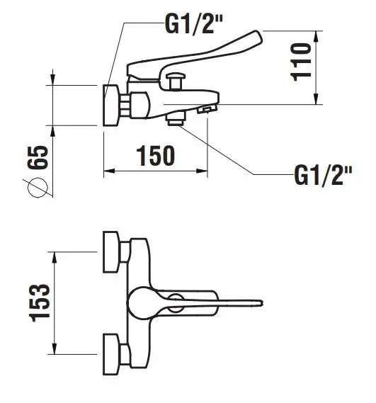 Laufen - Citypro - Kádtöltő csaptelep - HF500962100694 – 2. kép