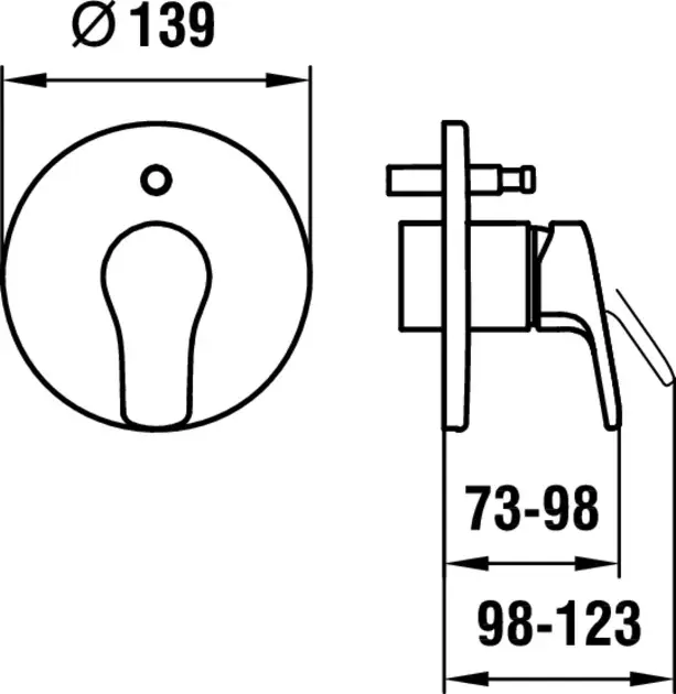 Laufen - Citypro - Kádtöltő csaptelep - HF500989100000 – 2. kép