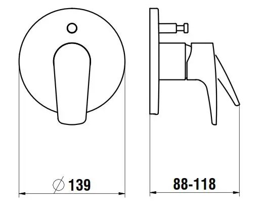 Laufen - Laurin - Kádtöltő csaptelep - HF500789100000 – 2. kép