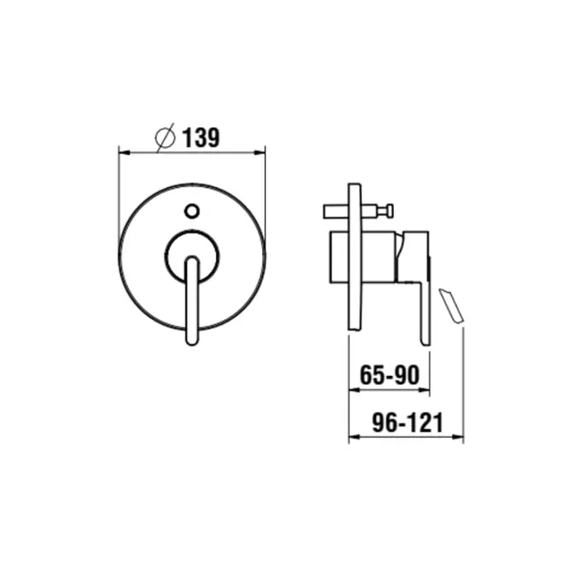 Laufen - Lua - Kádtöltő csaptelep - H3210860040001 – 2. kép