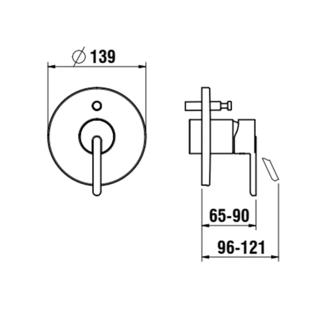 Laufen - Lua - Kádtöltő csaptelep - H3210860040101 – 2. kép