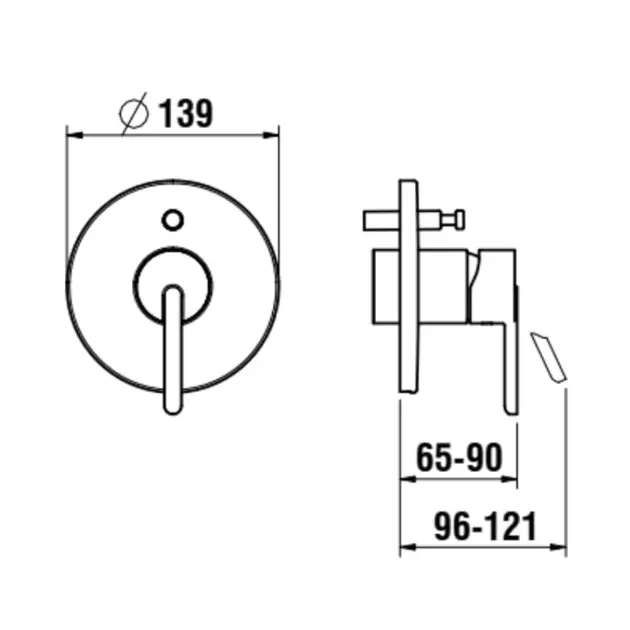 Laufen - Lua - Kádtöltő csaptelep - H3210860810001 – 2. kép