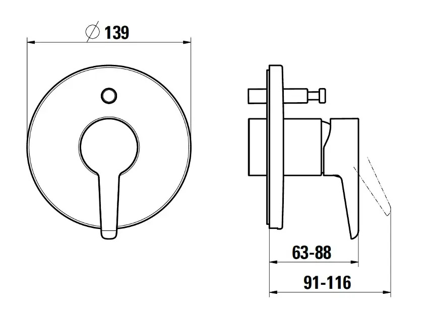 Laufen - Pure - Kádtöltő csaptelep - HF901779428000 – 2. kép