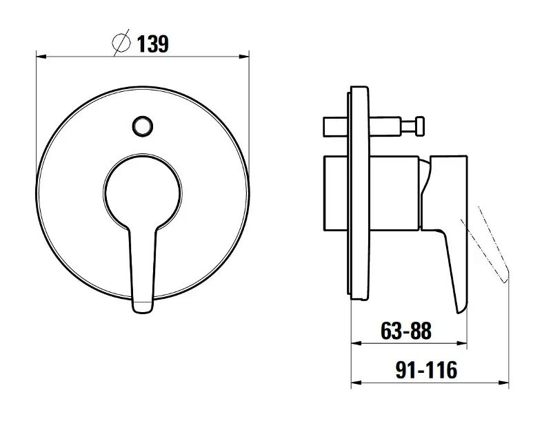 Laufen - Pure - Kádtöltő csaptelep - HF901789428000 – 2. kép