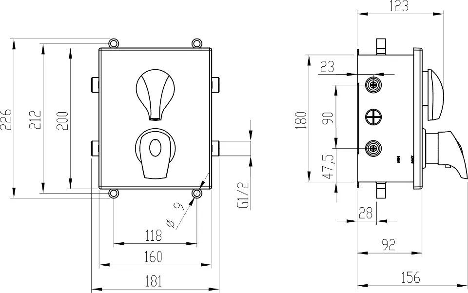 Novaservis - Metalia 57 - Kádtöltő csaptelep - BOX57052RT,0 – 2. kép