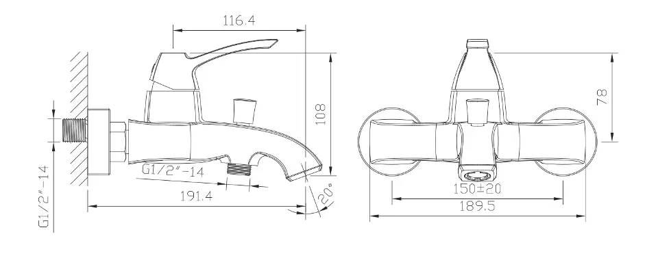 Sapho - Dreamart - Kádtöltő csaptelep - DA010 – 2. kép
