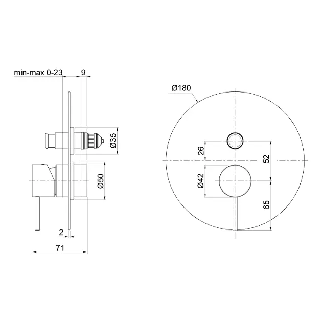 Sapho - Ultramix - Kádtöltő csaptelep - UT042BC – 2. kép