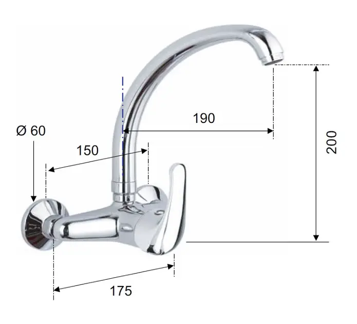 Aqualine - Kasiopea - Konyhai csaptelep - 1107-13 – 2. kép