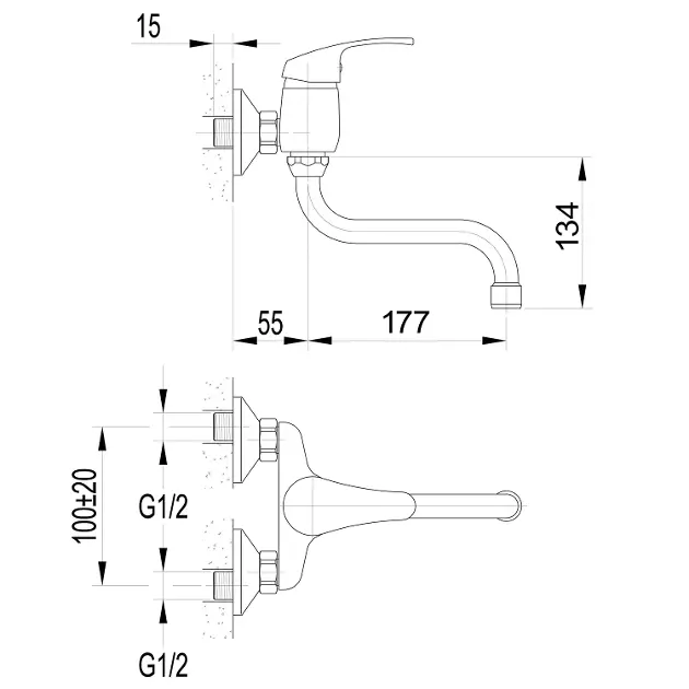 Aqualine - Konyhai csaptelep - 52232 – 2. kép
