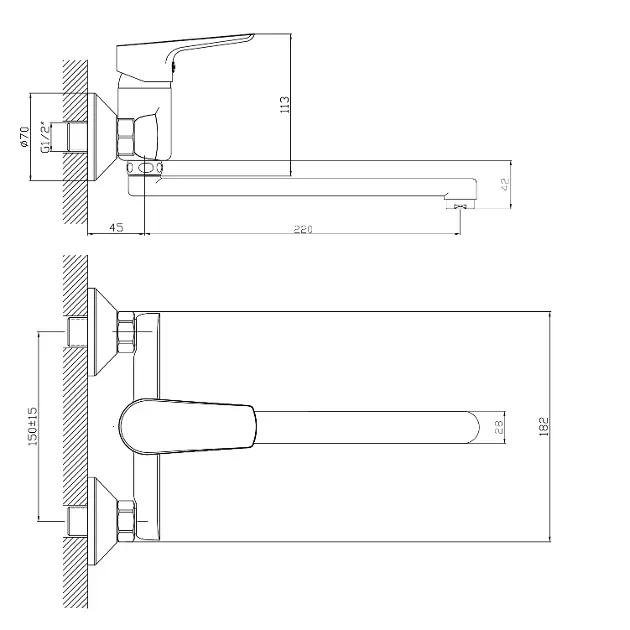 Aqualine - Lotta - Konyhai csaptelep - LT642 – 2. kép