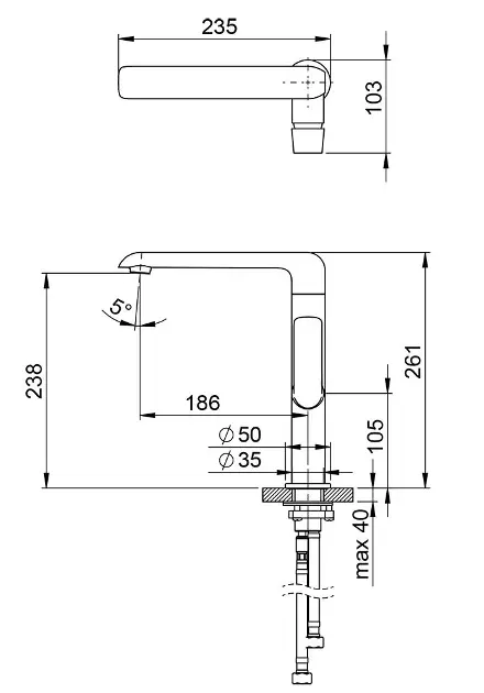 Ravak - Flat - Konyhai csaptelep - X070125 – 2. kép