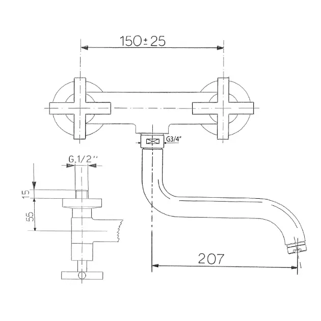Sapho - Reitano Rubinetteria Axia - Konyhai csaptelep - 506S – 2. kép