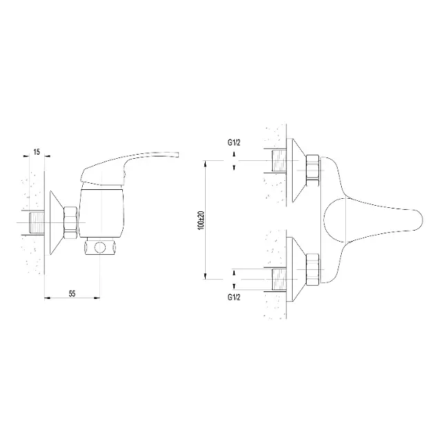 Aqualine - Mosdó csaptelep - 52131 – 2. kép