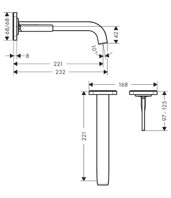 Axor - Citterio E - Mosdó csaptelep - 36106670 – 2. kép
