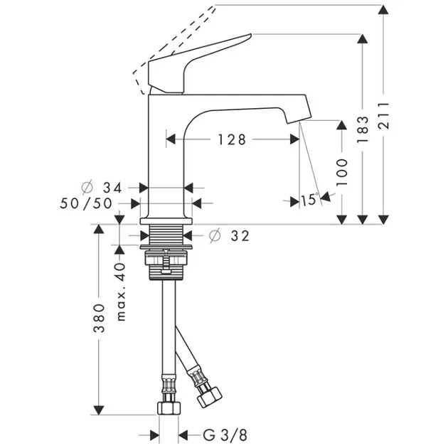Axor - Citterio M - Mosdó csaptelep - 34017000 – 2. kép