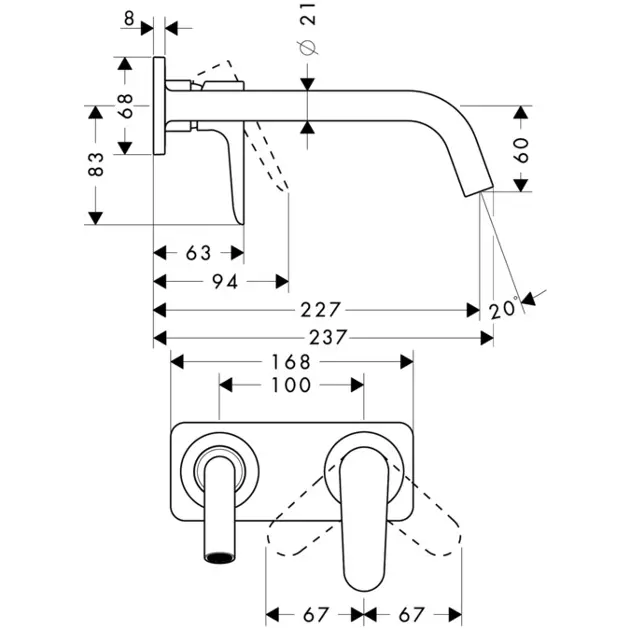 Axor - Citterio M - Mosdó csaptelep - 34115000 – 2. kép