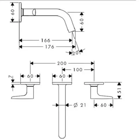 Axor - Citterio M - Mosdó csaptelep - 34313000 – 2. kép