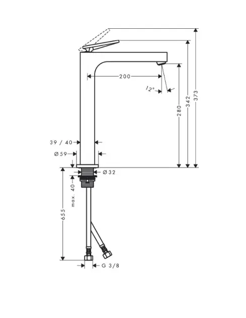 Axor - Citterio - Mosdó csaptelep - 39021000 – 2. kép