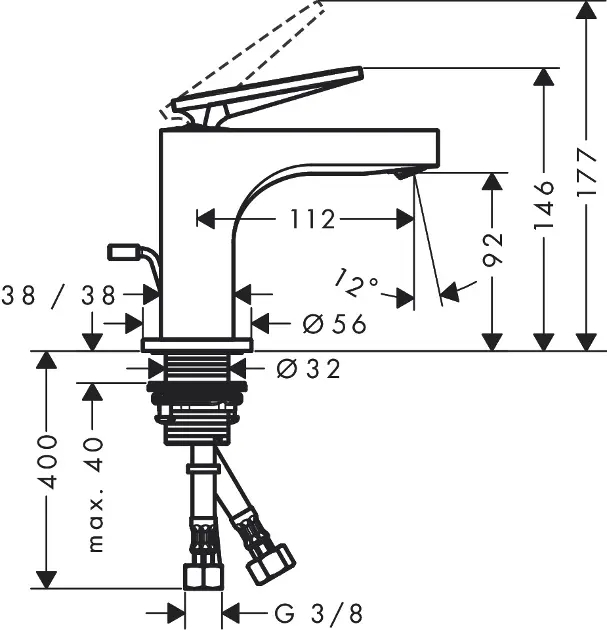 Axor - Citterio - Mosdó csaptelep - 39022000 – 2. kép