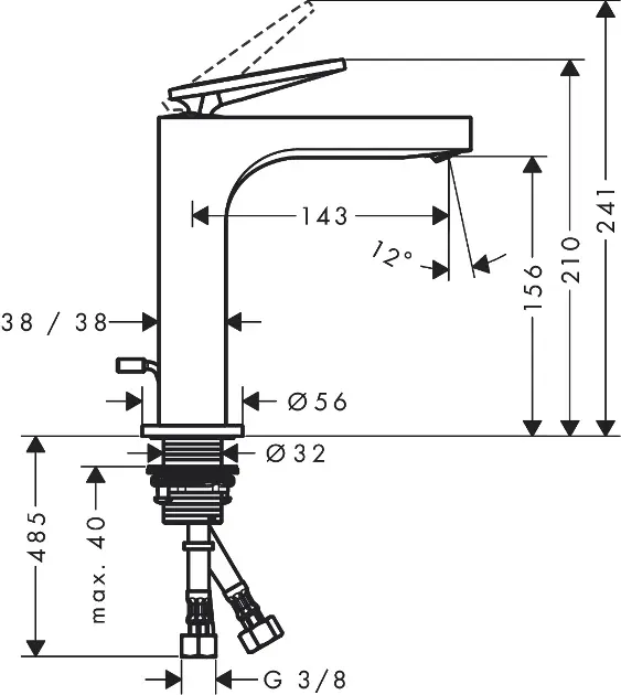 Axor - Citterio - Mosdó csaptelep - 39023000 – 2. kép