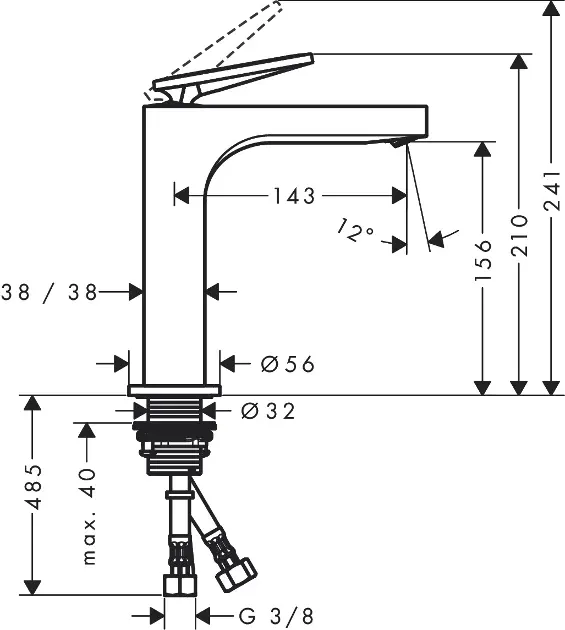 Axor - Citterio - Mosdó csaptelep - 39024000 – 2. kép