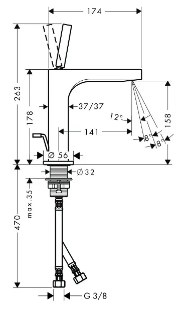 Axor - Citterio - Mosdó csaptelep - 39031000 – 2. kép