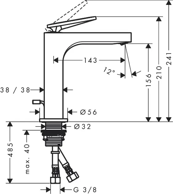 Axor - Citterio - Mosdó csaptelep - 39071000 – 2. kép