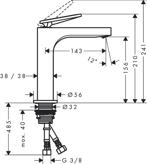 Axor - Citterio - Mosdó csaptelep - 39081000 – 2. kép