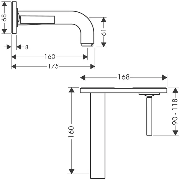 Axor - Citterio - Mosdó csaptelep - 39112000 – 2. kép