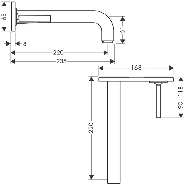 Axor - Citterio - Mosdó csaptelep - 39115000 – 2. kép