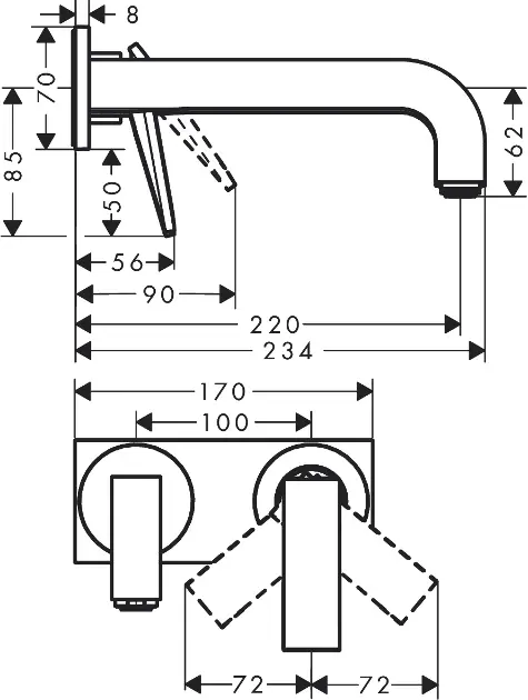 Axor - Citterio - Mosdó csaptelep - 39119000 – 2. kép