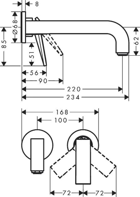 Axor - Citterio - Mosdó csaptelep - 39121000 – 2. kép