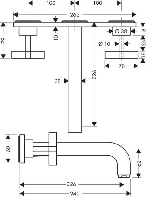 Axor - Citterio - Mosdó csaptelep - 39144000 – 2. kép