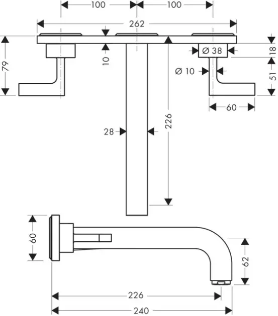 Axor - Citterio - Mosdó csaptelep - 39148000 – 2. kép