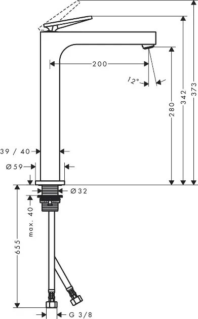 Axor - Citterio - Mosdó csaptelep - 39151000 – 2. kép