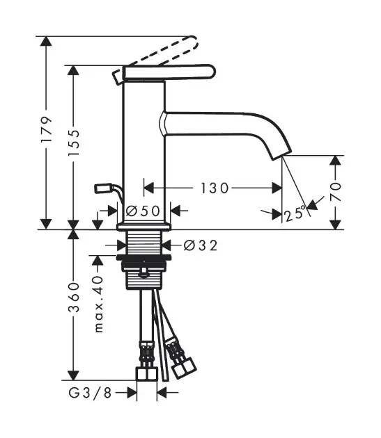 Axor - One - Mosdó csaptelep - 48000340 – 2. kép