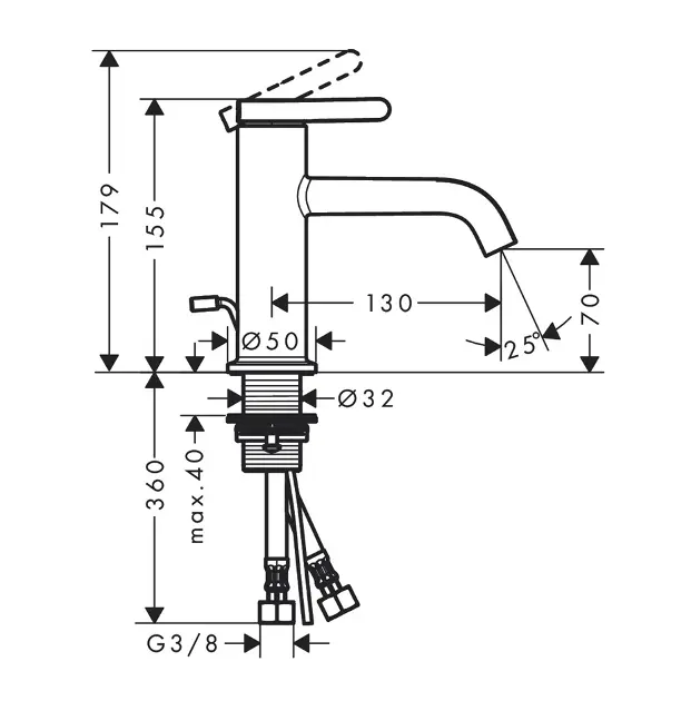 Axor - One - Mosdó csaptelep - 48000950 – 2. kép