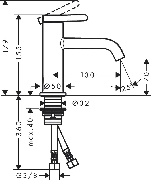 Axor - One - Mosdó csaptelep - 48001000 – 2. kép