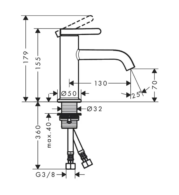 Axor - One - Mosdó csaptelep - 48001340 – 2. kép