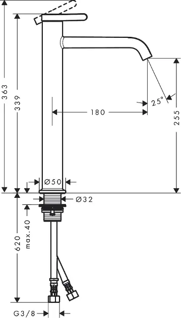 Axor - One - Mosdó csaptelep - 48002000 – 2. kép