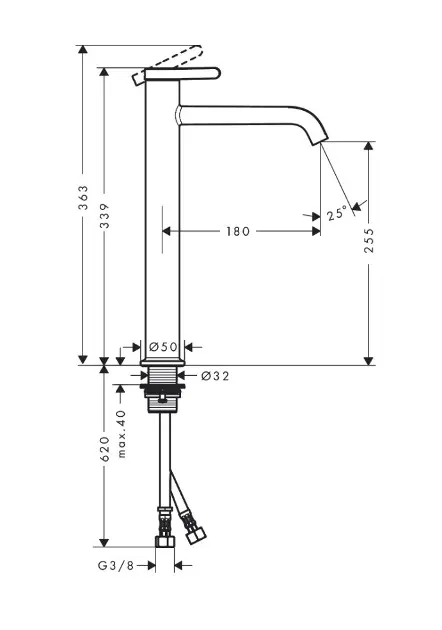 Axor - One - Mosdó csaptelep - 48002700 – 2. kép