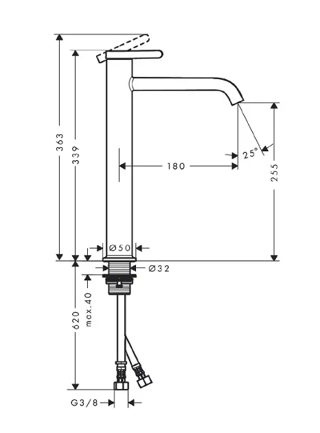 Axor - One - Mosdó csaptelep - 48002950 – 2. kép