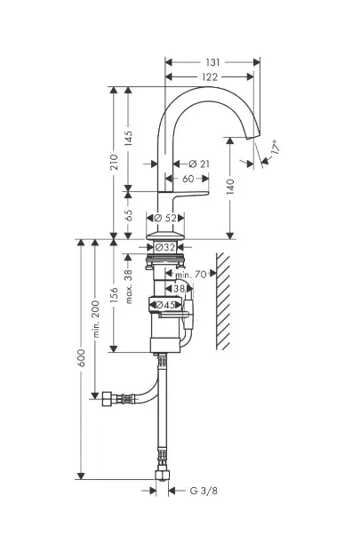 Axor - One - Mosdó csaptelep - 48010340 – 2. kép