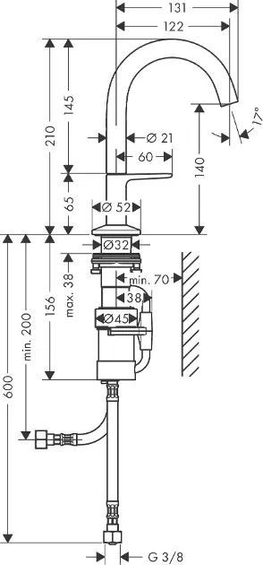 Axor - One - Mosdó csaptelep - 48010670 – 2. kép
