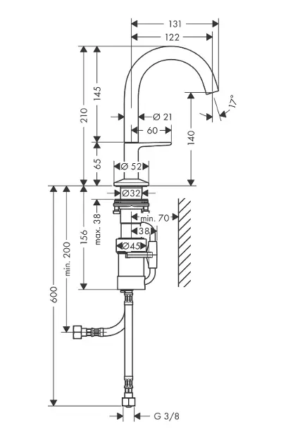 Axor - One - Mosdó csaptelep - 48010950 – 2. kép