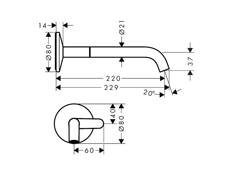 Axor - One - Mosdó csaptelep - 48112950 – 2. kép