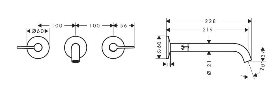 Axor - One - Mosdó csaptelep - 48160340 – 2. kép