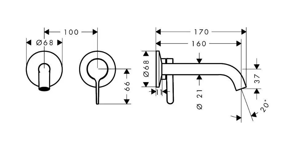 Axor - One - Mosdó csaptelep - 48170990 – 2. kép