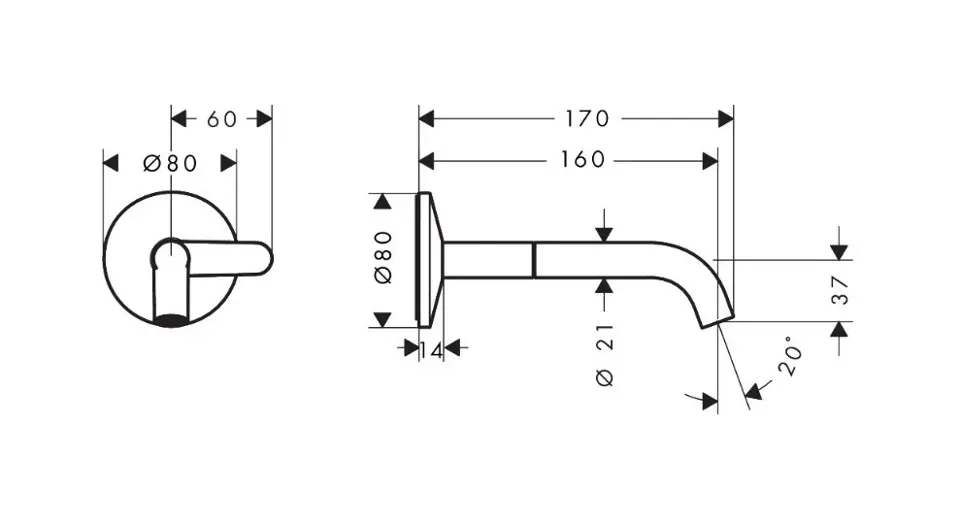 Axor - One - Mosdó csaptelep - 48180950 – 2. kép