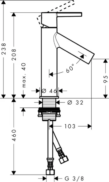 Axor - Starck - Mosdó csaptelep - 10003000 – 2. kép